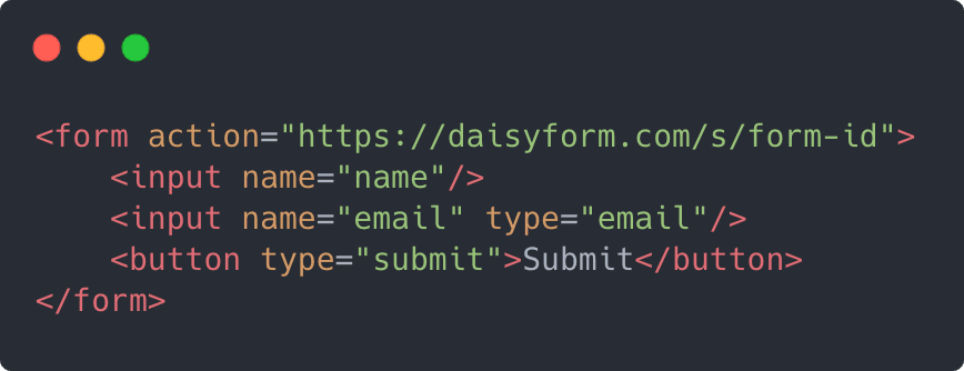DaisyForm code snippet